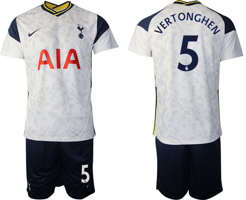 Men 2020-2021 club Tottenham home #5 white Soccer Jerseys